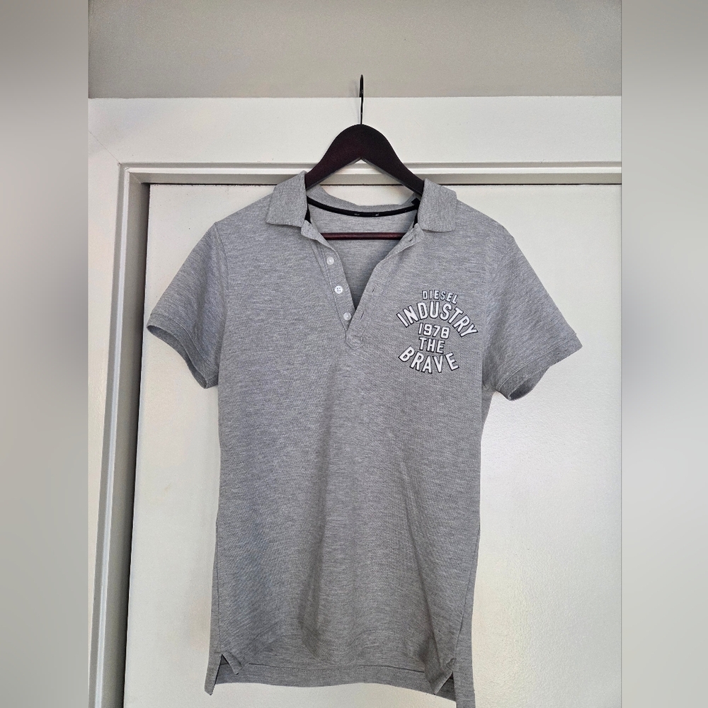 Diesel Industrial Gray Polo Shirt for Men
